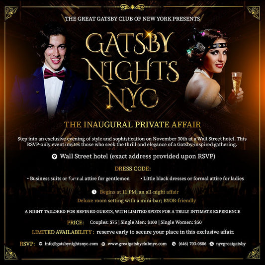 Gatsby Nights for Single Men - The Great Gatsby Club of New York